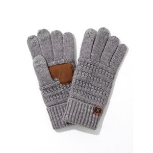 Touch Screen Gloves In Light Gray